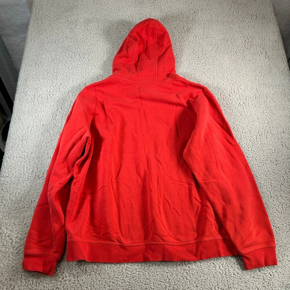 Nike Mens XXL Red Graphic Pullover Hoodie Sweatshirt Cotton Blend 3677